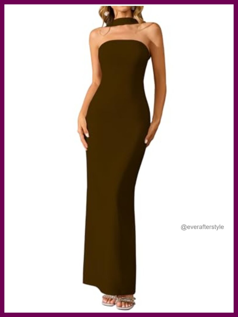 Women's Bodycon Halter Backless Maxi Dress Formal Stretch